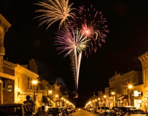 Mineral Point WI at night